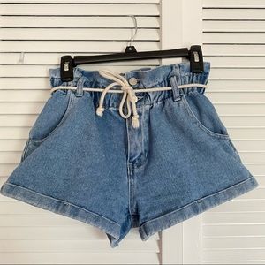 pacsun paperbag mom shorts